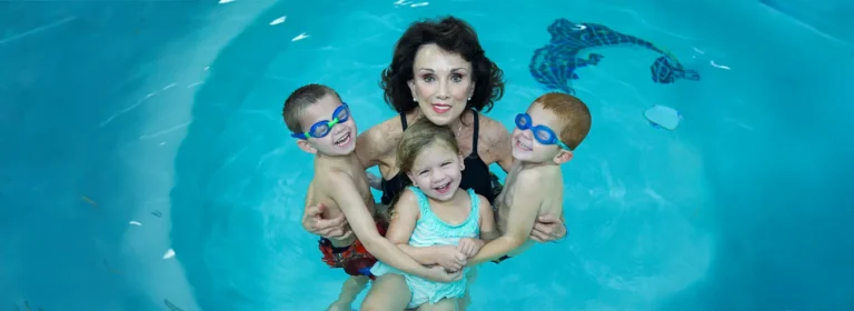 Lana Whitehead, founder of SWIMkids USA, teaches kids how to swim
